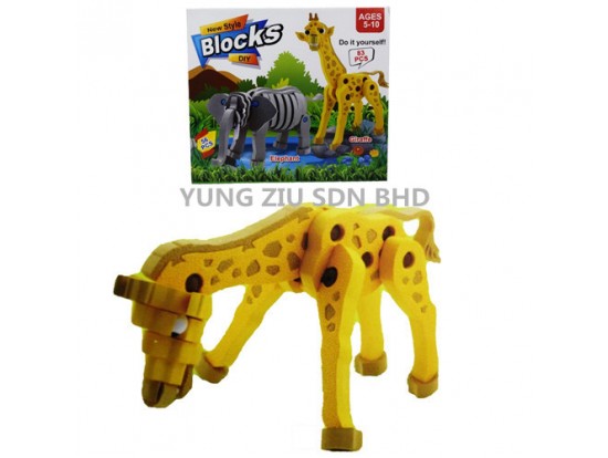 S222-2#GIRAFFE BLOCKEVA FOAM)(83PCS)